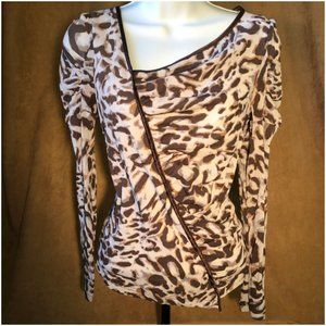 Leopard Print Fitted Top